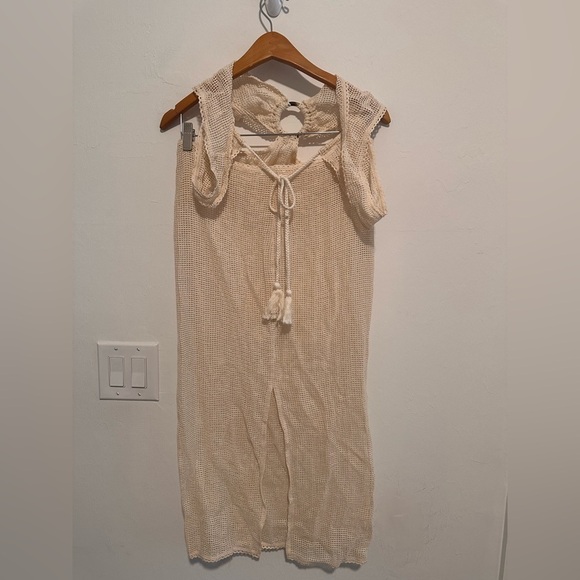 Tularosa Caliope Midi Dress Cover Up in Natural Sz S - Picture 4 of 7